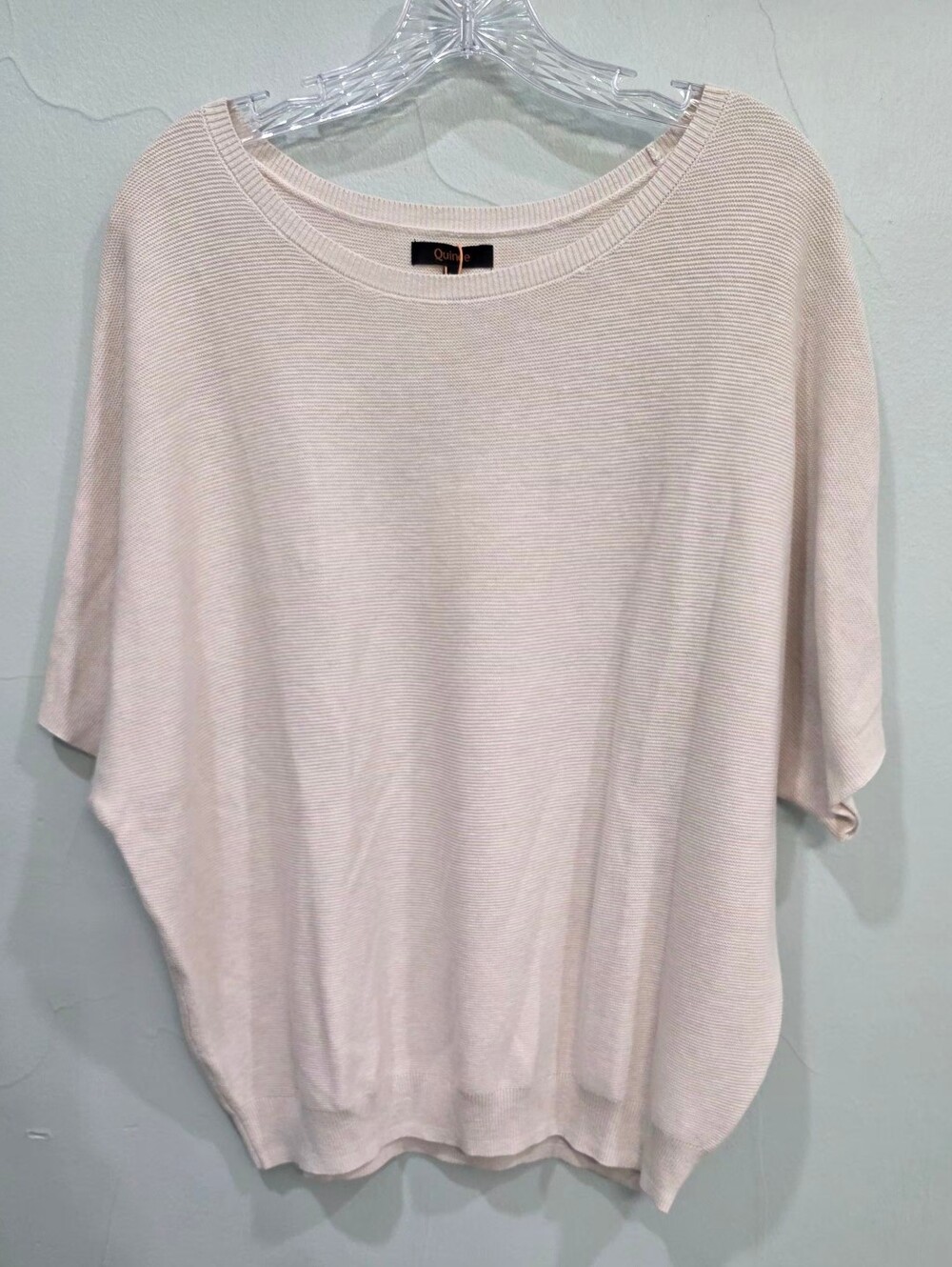 Quince Lightweight Cotton Cashmere Link-Stitch Dolman Sweater - Picture 6 of 9